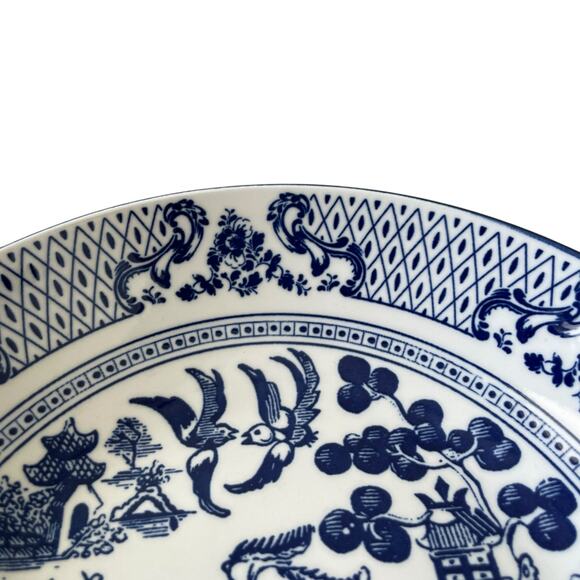 Eaton Fine Dining English Willow 9in Pasta Bowls Blue & White Set of 4 NEW - Picture 7 of 16